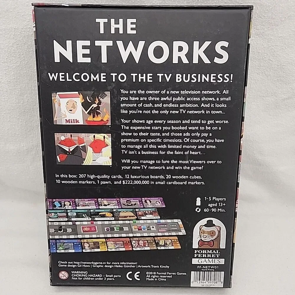 Game The Networks Board Formal Ferret Games 2018 Welcome To The TV Business Full